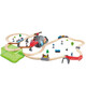 Hape Germany hape train track toys children's train wooden building blocks plugged track set Children's Day gifts Train track cart transportation storage set E3764