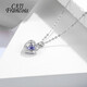 CAJJ Francois Tanzanite necklace for women, heart-shaped pendant, 18k gold inlaid with diamonds, colorful gemstone necklace, jewelry and gemstone jewelry, heart-shaped necklace