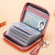Maiweini-Kartenbeutel für Frauen mit großer Kapazität von Frauen Multi-Karten-Position Real Cowide Card Clip Anti-Diebstahl-Karten-Beutel-Bankkarten-Zertifikat Set 40 Kartensteckplätze-Bean Pink [Anti-Diebstahl-Bürsten-Anti-Demagnetization]