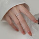 PLATMILLON 2025 new flash diamond round live ring women's light luxury niche high-end ring temperament simple ring gold