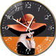 Watches, wall clocks, home internet celebrity living room watches, new style wall-mounted clocks, fashionable, high-value, hole-free quartz clocks, 6628 bubble gum girl, 14-inch (35 cm) curved glass