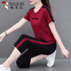 Woodpecker (TUCANO) good cotton sportswear suit for women in summer 2024 new middle-aged summer casual short-sleeved cropped pants two-piece orange cropped pants [687 models] M (recommended 80-95 Jin [Jin equals 0.5 kg])