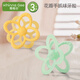 Qinghuaigu petal teether Manhattan hand ball baby teething stick baby toy silicone bite gum anti-eating hand can be boiled yellow petal teether