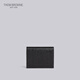 THOM BROWNE TB Custom bronzing pebble leather double-sided card holder black size 00