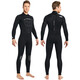 DIVE&SAIL Professional Diving Suit for Men One-piece Wetsuit for Women 3mm Deep Snorkeling Surfing Free Diving Warm European Version Large Size Cold Protection Men's Style - Black D330141M-EU L