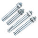 Jinggong genuine national standard iron expansion screws, galvanized expansion bolts, metal expansion bolts, pull-out screws, iron expansion tubes, galvanized M8*80 (50 pcs) with 12mm hole punching discount