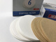 No. 3, No. 6, No. 9 Moka pot filter paper, wood fiber pill-shaped round coffee filter paper, 100 pieces, original color, non-bleached, filter paper with holes in the middle, diameter 66CM, 100 pieces box