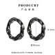 Bai Qixin has no pierced ears, high-end American style, no holes, no punching, men's ear clips, trendy men's single earrings for boys, handsome earrings for men, Moebius hoop ear clips, black and silver, 2 pairs