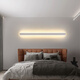 Yilin simple modern minimalist long wall lamp living room bedroom bedside lamp Nordic entrance hall lamp stair lamp white 40cm + three-color dimming