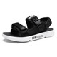 Changxiang Huili Junior High School Schüler Sandalen für Männer im Frühjahr und Herbst und Sommer Outdoor Casual Beach Schuhe Männer koreanische Klettverbände Sandalen Männer W9921 All Black 43