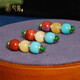 Xinyou beeswax Nanhong turquoise old style bucket beads top beads waist beads traffic light with beads star moon Bodhi text bracelet accessories traffic light 10mm (beeswax + Nanhong + Meiling mineral)