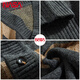 NASA XVVX official co-branded V-neck contrasting color knitted cardigan sweater for boys spring and autumn trendy loose casual straight jeans XH.A150-LK1098-70 black (pants) 2XL