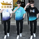 金盾（JINDUN）青少年夏季短袖恤男孩12-15岁初高中学生套装16帅气大童夏装衣服 套装TZ9215款白色 XL 【100-120斤】