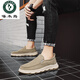 Peñera de pájaros carpinteros zapatos para hombres de lienzo de seda para el verano zapatos de tablero casual de un pin de un claila de hombres transpirables viejos zapatos de tela beijing