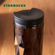 Starbucks (Starbucks) classic black gold edged stainless steel thermal insulation cup 473ml desktop cold cup birthday gift