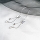 Crystal butterfly tassel ear wire girlfriend silver earrings 2025 new high-end earrings long birthday gift