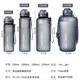 DFIFANTritan large capacity sports water bottle fitness water cup for men and women outdoor travel water bottle summer high temperature resistant plastic cup gray (phantom model) 1500ml