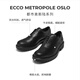ECCO Leather Shoes for Men Waterproof, Breathable and Heightened Business Formal Oxford Shoes City Oslo 550284 Black 43