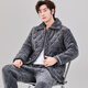 
Xuanduoqi pajamas men's three-layer thickened coral velvet cotton flannel warm home clothing set autumn and winter style C9903# black gray men [milk velvet] XL (125-145Jin [Jin equals 0.5 kg]) three-layer thickened