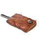 Slow Time Retro Old Leather Key Pack for Men and Women's Coupon Wallet Card Box Coat Leather Key Pack Waist Hanging Car Lock Pack Black
