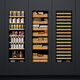 EREMITE JC235 home frequency conversion ultra-thin exterior door panel embedded red wine cabinet constant temperature wine cabinet air-cooled constant temperature and humidity cigar cabinet red wine cigar integrated cabinet tea cabinet cold drink cabinet red wine cigar integrated cabinet/external door/free heat dissipation and low heat removal 235L
