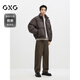 GXG men's warm short down jacket black winter 2024 new arrival coffee color 180/XL