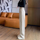 
Mushide narrow version banana sports pants for women in spring and autumn 2023 new winter plus velvet straight pants loose casual wide-leg waist pants 1283 khaki (single style in spring and autumn) L