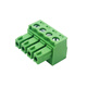 Plug-in green terminal block 15EDGK-3.81mm hole end plug copper flame retardant connector 2P3P4P5P6 2P single plug