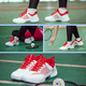 Laura Star 0017 Pick Shoes Fencing Shoes Competition Special Shoes Men's Wear-resistant Shoes Women Training Adult Equipment Red and White 38