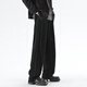 Dingfengbaoluo Casual Hosen Herren Frühling und Sommer Trendy Marke Lose gerade und vielseitige atmungsaktive sportlange Hosen 9789 Schwarz S