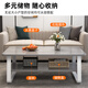 Shanshan wood art coffee table living room household double-layer light luxury coffee table small apartment modern simple small tea table multi-functional sofa side table