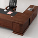 Lanran boss desk solid wood veneer desk president desk high-end paint executive desk 2000*1000mm including side cabinets