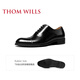 THOM WILLS商务正装皮鞋男牛皮手工三接头真皮英伦牛津鞋男士年轻人新郎婚鞋 黑色亮皮+胶底款B672-Y2 40 /7码