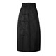
THE SEA LIFE Ou Hai Yisheng New Chinese style high-waisted skirt for women 24 summer waist-hugging high-end black folding skirt Y16866 Black Mage M