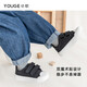 YOUGE children's casual and versatile sports canvas shoes 2023 new fashionable Velcro shoes for infants and young children, off-white (14-16 hard sole), inner length 15cm