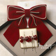 KZD Laohuang Cinjin Store Vêtements Red Velvet Bow Criffure Bridal Bride Boucle d'oreille Femme ACCESSOIRES DE CHEILS DE CHEVEUR DE MEUAUGES FEMMES 3-BOW EPIN