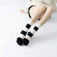 Huodiniao yoga socks, non-slip, professional women's mid-calf Pilates socks, autumn and winter adult striped sports fitness aerobics floor socks. Choose three pairs. Color, contact customer service for remarks.