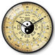 Ziwu Liuzhu Bagua Kreative Wanduhr Traditionelle chinesische Medizin Gesundheit Home Uhr Schönheit Salon Spa Club Stille Wanduhr LQXBK677 Schwarzer Nadel Schwarzer Rahmen 12 Zoll (Durchmesser 30cm)