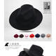 Menuhin hat men and women British retro hat groom official wedding hat Korean style trendy gentleman big brim wide brim hat black one size (56-58cm)