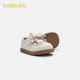 Balabala Baby Princess Shoes Girls' Shoes Anti-Slip Baby Shoes 2025 Spring and Autumn New Shoes Cute Bear Cute Off-White 10301 Size 26 (Foot Length 15.4-16/Inner Length 16.9)