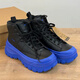 Nike (Nike) Chaussures décontractées Chaussures féminines Summer Nouvelles chaussures de sport haut haut haut seme épaisse bottes jaunes Martin Boots DQ5601-710 FQ9065-001 noir et bleu 36