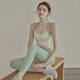 Grimar Jonsson Pilates Clothes Breathable Hollow Beautiful Back Yoga Wear Women's Fashionable Anti-Sagging Fitness Suit Sports Pants Suit Asakusa Green + Young Bud Green S80-90Jin Jin is equal to 0.5 kg
