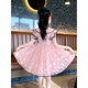 Hwhhe diseñador marca ropa para niños niñas vestidos de manga corta princesa vestido de princesa verano nuevo estilo de ropa de niña de la niña falda 2601 color de champán 150 cm