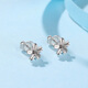 Liuguifu Jewelry Platinum Earrings Women's PT950 Sakura Earrings Earrings Birthday Gift 2.05g