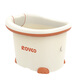 Rikang bathtub, baby bathtub, larger bathtub, newborn swimming bucket, free bath stool beige X1002-2