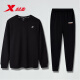 XTEP Sports Set Herren Sommer Casual Sportswear Sommer Running Pullover zweiteiliger Pullover 9277+Black 175/L