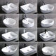 Nordic ceramic wash basin table oval household wash basin bathroom balcony rectangular art basin 319 small single basin with drain