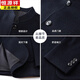 Hengyuanxiang Chinese tunic suit for men | woolen coat for middle-aged men with stand-up collar Chinese suit mulberry | silk daddy top gray