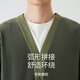 Chundu Soft Island Velvet Couple Pajamas Men's Autumn and Winter Cardigan Coral Velvet Winter Wearable Home Clothing Women's Velvet Moss Green (Male) XXXL