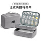 Multifunctional portable travel digital accessories storage bag Large capacity headphones data cable U disk hard disk power bank power bank power panel protection case storage box CuniaC1776 Large double layer gray